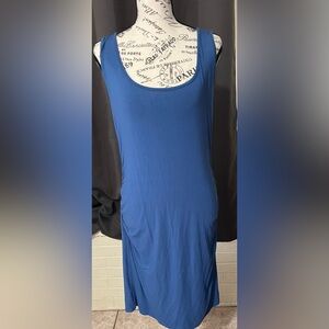 Classic Scoop Neck Maxi Dress - Blue